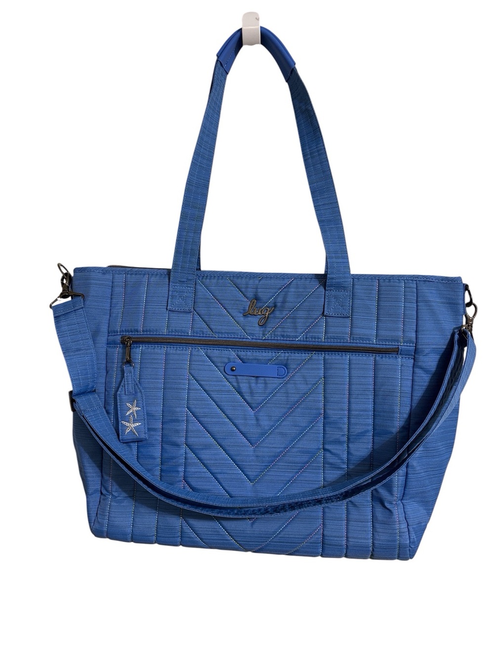 Lug Paddle Carry-All Quilted Tote, Brushed Marina Icepop Stitch